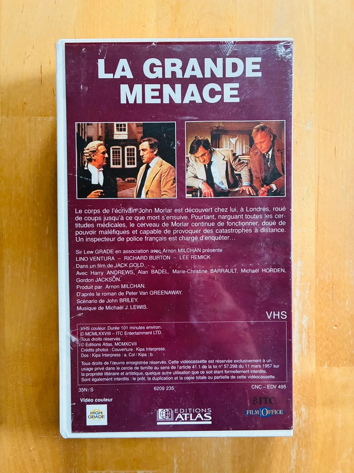 VHS-cassette La Grande Menace Lino Ventura. – photo 2